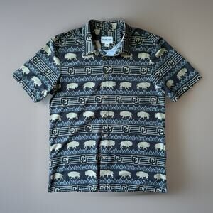 Colorado Buffaloes Shirt M Multicolor Tellum Chop Short Sleeve Button Up AOP